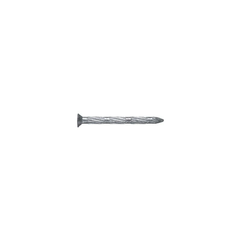 Pointe béton - striée - acier zingué - 3.5x60 mm