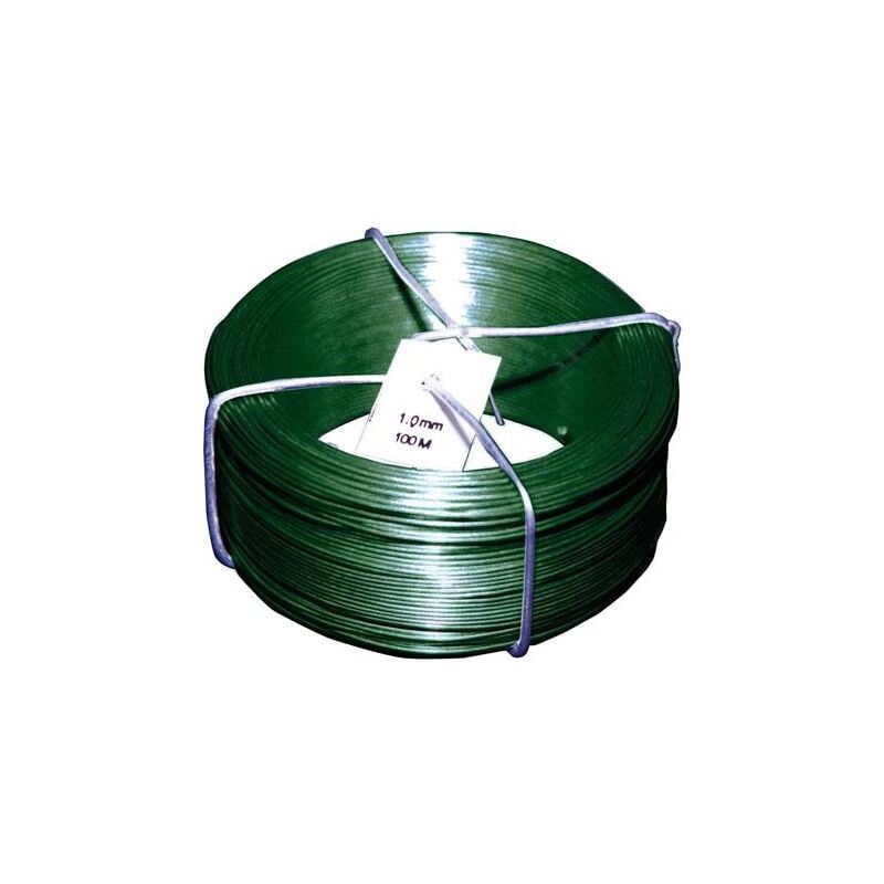 Fil de fer vert en plastique épaisseur 1,4 mm longueur 20 m