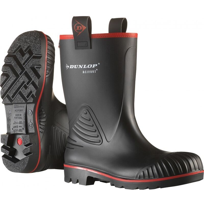 Bottes De Sécurité Dunlop S5 - Taille 36 à 48, Caoutchouc, Embout Acier, Norme EN ISO 20345:2011