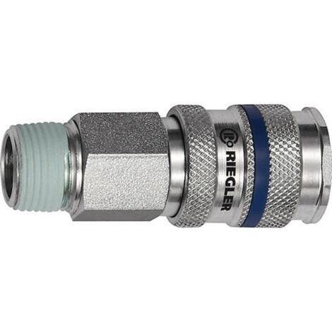 Raccord rapide DN 7,8 Filetage extérieur Acier filetage R 3/8 16,66 mm (1/5)