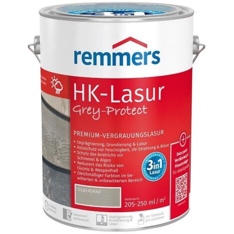 Remmers HK Lasur anthrazitgrau gris prot&233ger 5 litres (1/3)