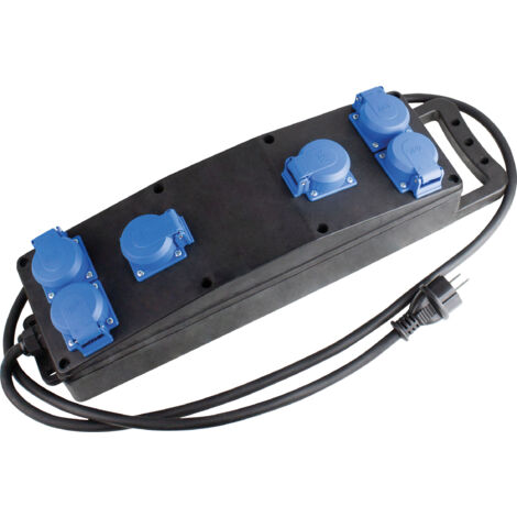 S1 Vollgummi-Steckdosenleiste 230V/16A/max. 3500W IP44