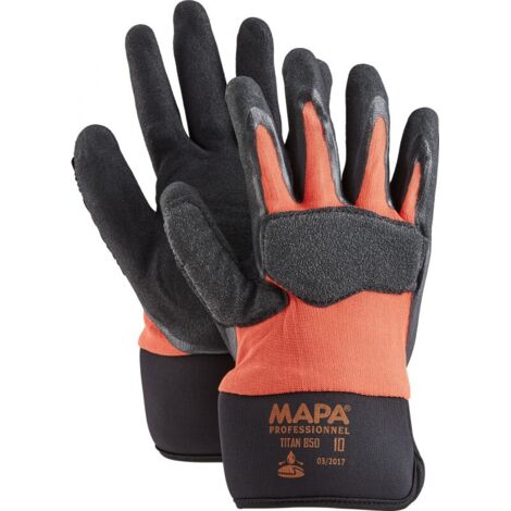 Gants de protection Titan 850 Taille 10, noir-orange (par 12)
