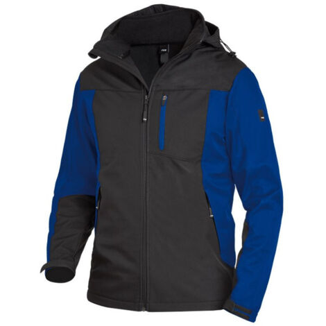 Veste de travail Jannik, Softshell, Taille XL, bleu roi/noir (1/3)