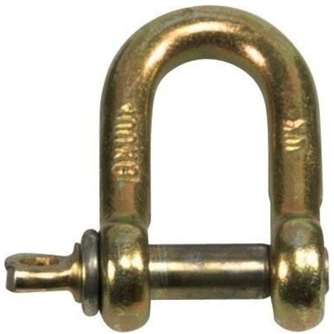 Manilles, droites, galvanisées zingué jaune 6,0mm-1/4" (Par 100) (1/5)