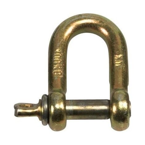Manilles, droites, galvanisées zingué jaune 8,0mm-5/16" (Par 50) (1/5)