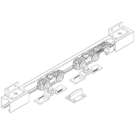 Ferrure de porte coulissante 40 NT  50-119cm (1/3)
