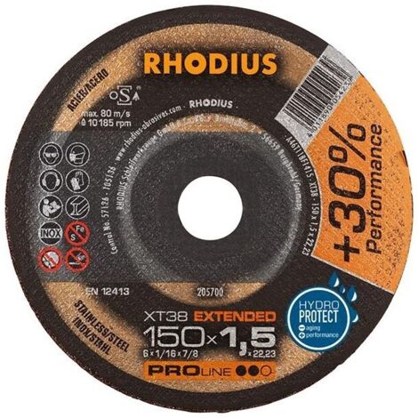 Disque de coupe Rhodius xt38 150 mm 1,5 mm (1/5)