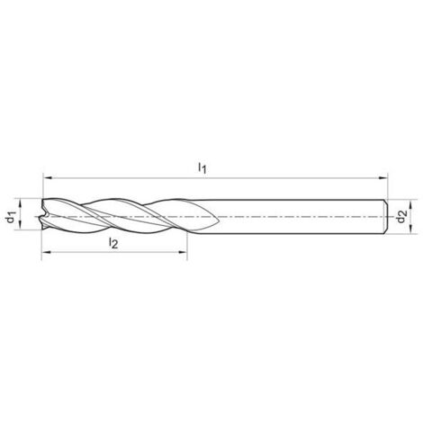 Fraise Carbure QUARKZMAN 2 Flûtes - 5mm Bout Carré, Revêtu AlTiN, Pour CNC