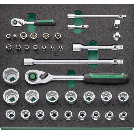 Werkzeugmodul 2/3 Steckschlüssel 1/4+1/2" TCS1 821/38 Stahlwille (1/4)