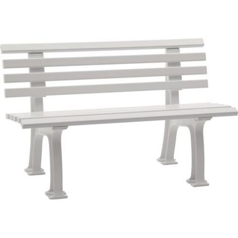 Banc de jardin SYLT 3 places longueur 1500 mm blanc (1/5)