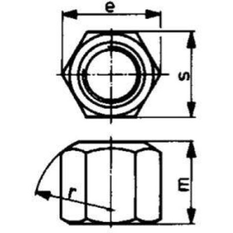 Écrou six pans DIN6330B M20 FORMAT 1 PCS (1/4)
