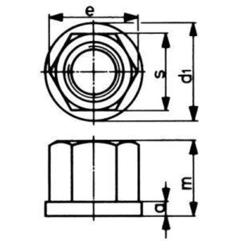 Écrou six pans DIN6331 M16 forgé FORMAT 1 PCS (1/4)