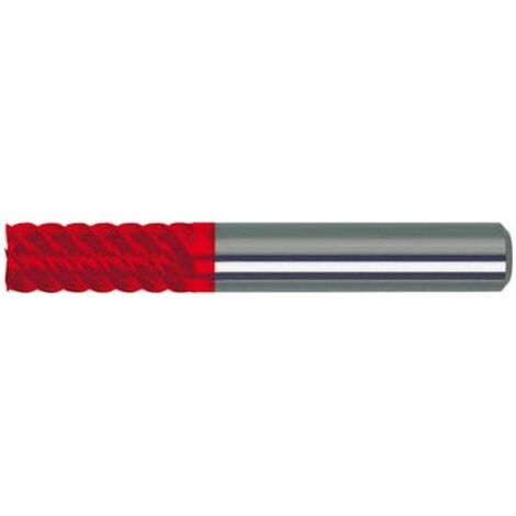 Fraise cylindrique en carbure monobloc longue, type H, revêtement Fire. traitement HSC jusqu'à 62 HRC, Ø d1 - h10 : 3,0 mm, Long. totale l1 57 mm (1/5)