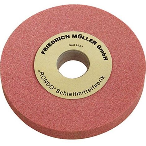 Meule, au corindon raffiné, rose, Dimensions : 175 x 25 x 32/20 mm, Grain 60, Dureté M (1/2)