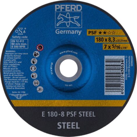 Meule A30PPS 178 x 8 mm coudée