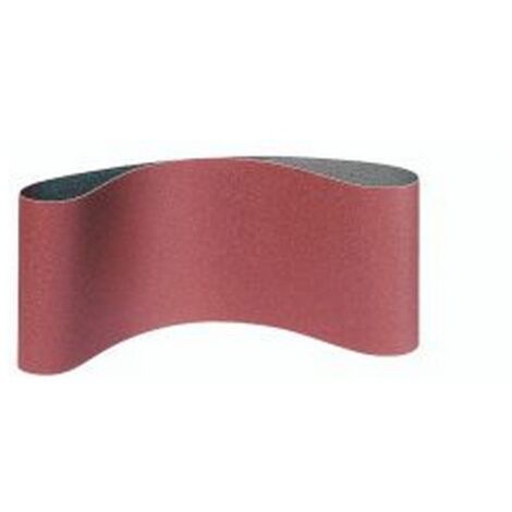Bande abrasive, de 100 x 610 mm avec un dense poudrage au corindon, Grain : 180 (1/2)