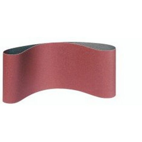 Bande abrasive, de 100 x 620 mm avec un dense poudrage au corindon, Grain : 40 (1/2)