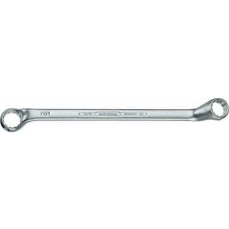 Clés polygonales doubles, anneau contre coudé, acier au chrome-vanadium 31CrV3, Cote s/plats : 5,5 x 7 mm, Long. 170 mm
