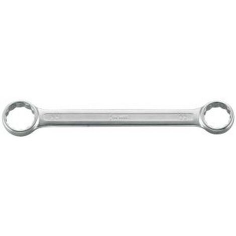 Clé polygonale double, droite, acier au chrome-vanadium, Cote s/plats : 14 x 15 mm, Long. 167 mm