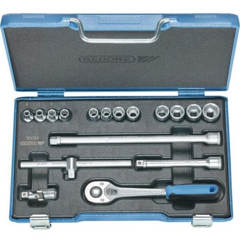 GEDORE 6235710 - Jeu de clés à douille 3/8" 17 pcs. hexagonales 6-19 mm , 30 GMU-10 (1/5)