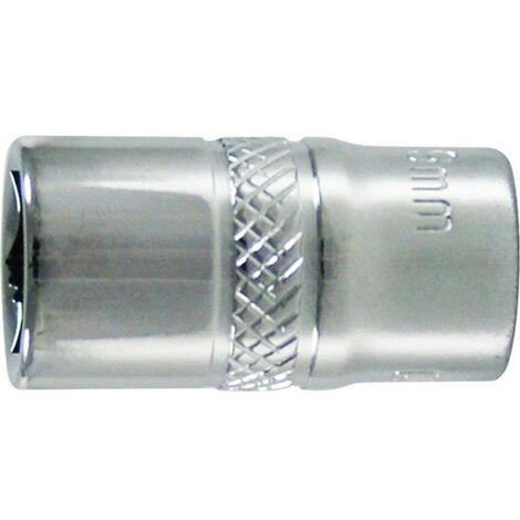 Douille 1/4'', poli, Cote s/plats : 7 mm, Long. 25 mm (1/2)