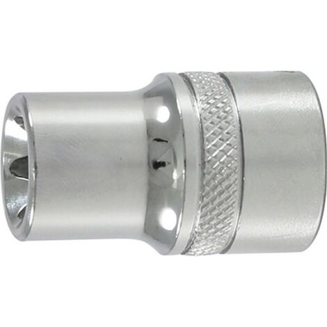 Douille 1/2'' pour vis mâle TORX®, poli, Taille : E 10, Long. L 38 mm, Pour vis M8 (1/2)