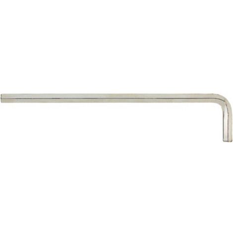 Clé coudée à 6 pans, modèle long, nickelé, Cote s/plats : 12 mm, Long. des branches 259 x 57 mm (1/2)