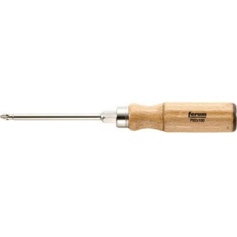 Tournevis cruciforme PH avec manche en bois, Dimensions : PH 4, Long. de la lame 200 mm, Long. totale 340 mm, Ø de la lame : 10,0 mm (1/2)