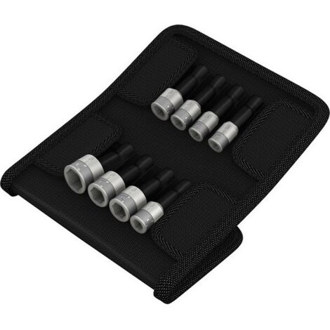 Assortiment de douilles en acier inoxydable 1/4'', 50 mm de long, 8 pièces, Contenu : 5 5,5 7 8 10 13 mm 1/4 3/8 pouce (1/4)