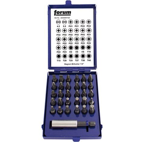 Assortiment d'embouts, mélangé, fente/empreinte cruciforme PH et PZ/TORX®, 31 pièces (1/5)