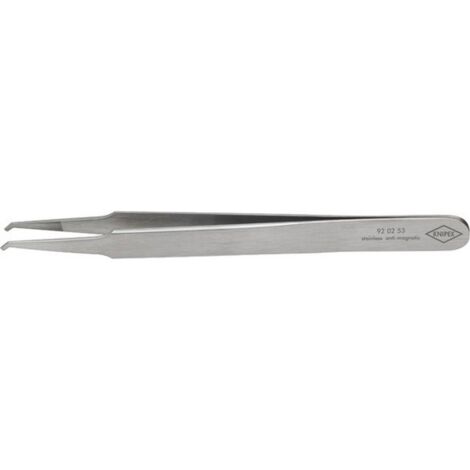 Brucelles de précision, Pointes : courbé, anguleux, environ 1 mm de large, Surfaces de préhension micro-rugueux par matage, antireflet mat (1/5)