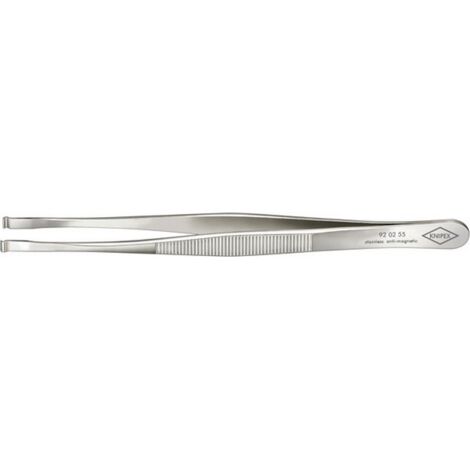 Brucelles de précision, Pointes : droit, à poignées encastrées, environ 3,5 mm de large, Surfaces de préhension lisse, antireflet mat (1/5)
