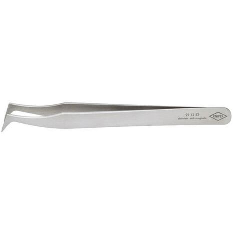 Brucelles de précision, Pointes : coudé, pointu, extra épais, Surfaces de préhension lisse, Surface antireflet mat, inoxydable, antimagnétique (1/5)