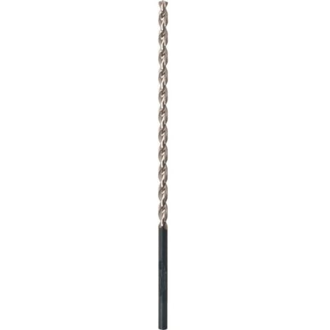 Foret hélicoïdal extra-long, queue cylindrique, DIN 1869, type TF, en acier à coupe rapide, fini brillant, Ø h8 : 6,50 mm, Long. totale 215 mm