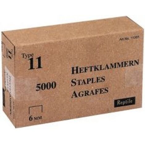 Agrafe n° 11 (140), acier, Long. : 10 mm (1/2)