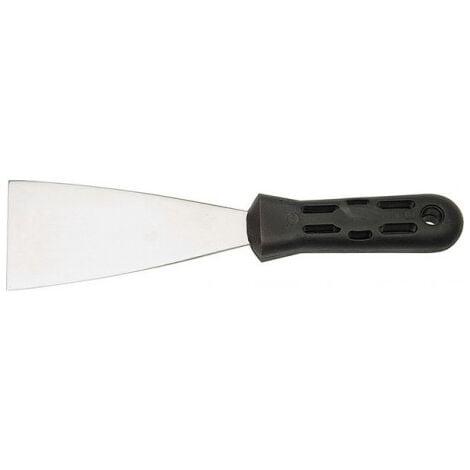 Couteau à enduire type américain manche plastique inox 150mm noir