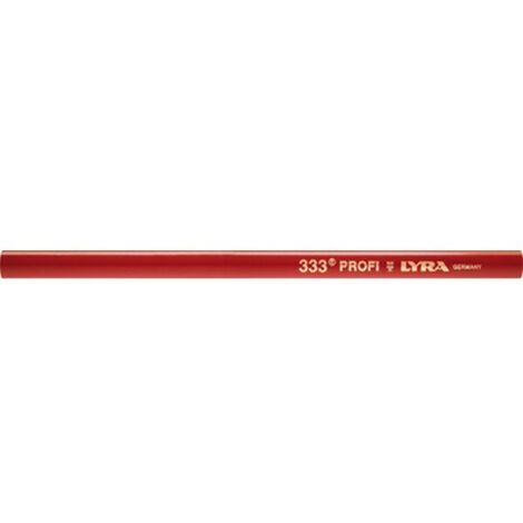 Crayon charpentier ovale rouge 24cm – Mine incassable pour marquage sur bois, métal, béton et pierre – Outil professionnel – Lyra (1/5)