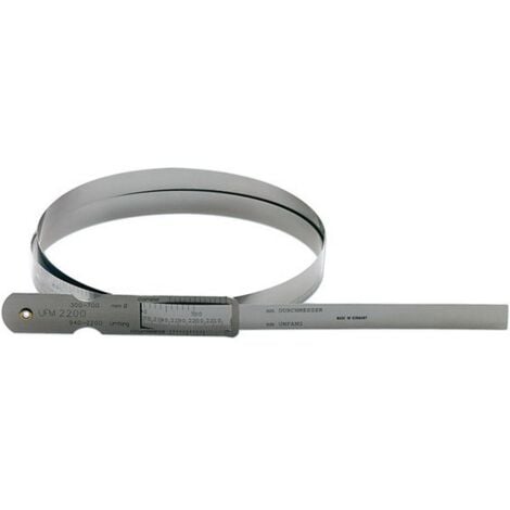 Mètre à ruban d'acier pour circonférence et Ø, Pour circonférence : 60-950 mm, Pour Ø 20-300 mm, Vernier 0,1 mm