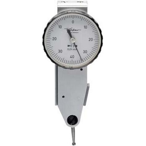 Comparateur à palpeur orientable, Käfer, Ø de la bague extérieure : 40 mm, Lecture 0,002 mm, Plage de mesure 0,2 mm, Graduation du cadran : 0-100-0