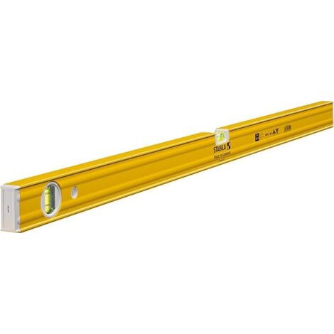 Niveau à bulle, profilé rectangulaire nervuré en métal léger, Modèle : Avec une nivelle verticale, Long. 100 cm, Type 80 A (1/2)