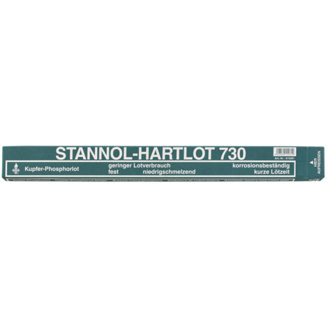 Métal d'apport 730 (cuivre-phosphore), Stannol, Ø : 2,0 mm, Long. de la barre 500 mm (1/2)
