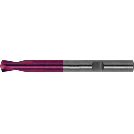 Foret à pointer CN en carbure monobloc, à queue cylindrique, 145°, surface à revêtement TiAIN, Ø h6 : 3 mm, Long. de goujure 12 mm, Long. totale 46 mm (1/5)