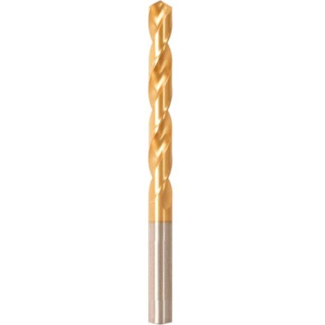 Foret hélicoïdal avec queue cylindrique, en acier à coupe rapide, type N, DIN 338, surface avec revêtement TiN, Ø h8 : 1,30 mm, Long. totale 38 mm (1/5)