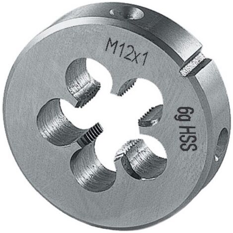 Filière métrique à pas fin, HSS, Filetage : M10, Pas 1,00 mm, Ø extérieur x hauteur 30 x 11 mm