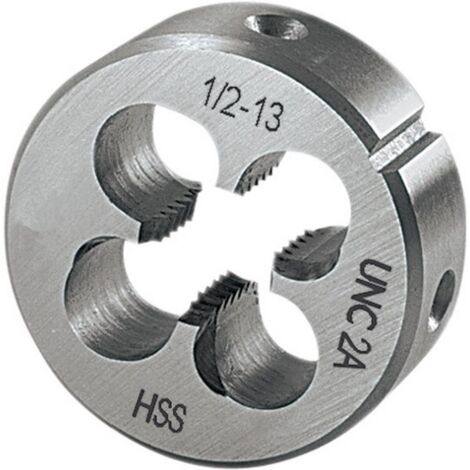 Filière, UNC, Filetage : UNC n° 10-24 pouces, Filets par 24 pouces, Ø extérieur x hauteur 20 x 7 mm