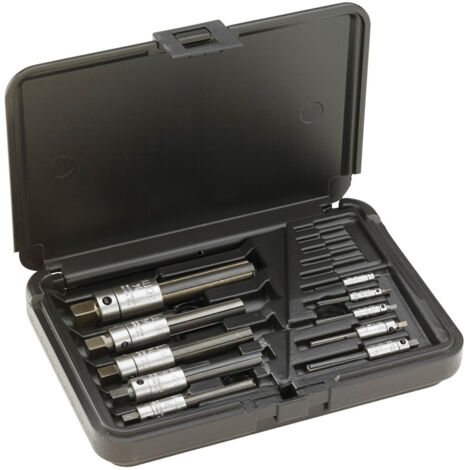 Jeu d'extracteurs de tarauds, 4 fentes, en coffret, Modèle : M4-M22 pour taraud mécanique, Taille de filetage M4 M5 M6 M8 M10 M12 M14 M16 M20 M22