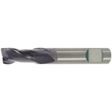 Fraise cylindrique courte, type N, queue HB - UF, en carbure monobloc, INOX, surface recouverte de TiAIN, Ø d1 - e8 : 18,0 mm, Long. totale I1 100 mm (1/5)