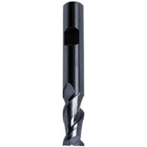 Fraise cylindrique longue, 2 dents, en carbure monobloc pour l'aluminium, Ø d1 - h10 : 18,0 mm, Long. totale l1 92 mm, Long. coupe l2 26 mm (1/5)