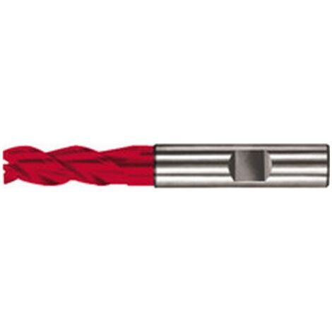 Fraise cylindrique universelle longue, 3 dents, 45°, en carbure monobloc UF, Fire, Ø d1 - h10 : 4,0 mm, Long. totale l1 57 mm, Long. coupe l2 8 mm (1/5)